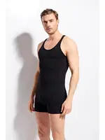 Erkek Penye %100 Pamuklu Premium Kalite Beyaz Atlet Kolcu K1100 Siyah detay görünüm