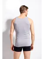 Erkek Penye %100 Pamuklu Premium Kalite Beyaz Atlet Kolcu K1100 Gri görsel 10