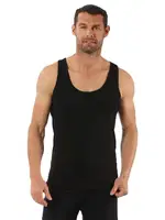 Erkek Premium Kumaş Pamuklu Modal Esnek Rahat Kalın Askılı Atlet Özkan 10852 Siyah görsel 5