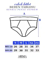 Erkek Renkli Pamuklu Külot 3'lü Paket Arma Yıldız 1119 - 3 ADET Görsel görsel 4