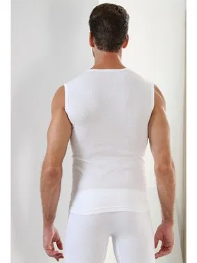 Arma Yıldız Erkek Ribana Beyaz V Yaka Kolsuz Atlet Arma Yıldız 1115 - Alternatif Görünüm