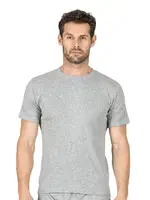 Erkek Ribana Esnek Rahat Kapalı Yaka Yarım Kol Atlet Fanila Özkan 0116 Gri görsel 9