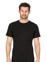 Erkek Ribana Esnek Rahat Kapalı Yaka Yarım Kol Atlet Fanila Özkan 0116 Siyah görsel 5