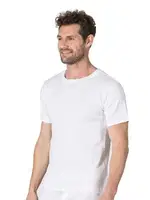 Erkek Ribana Esnek Rahat Kapalı Yaka Yarım Kol Atlet Fanila Özkan 0116 Beyaz farklı açı