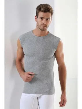 Arma Yıldız Erkek Ribana Gri Yuvarlak Yaka Kolsuz Atlet 2'li Paket Arma Yıldız 1110 - 2 ADET - Alternatif Görünüm