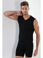 Erkek Ribana Siyah V Yaka Kolsuz Atlet Arma Yıldız 1115 Siyah farklı açı