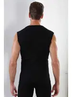 Erkek Ribana Siyah V Yaka Kolsuz Atlet Arma Yıldız 1115 Siyah detay görünüm