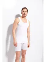 Erkek Ribana %100 Pamuklu Premium Kalite Gri Atlet Kolcu 1230 Beyaz görsel 5