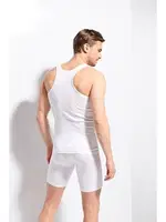 Erkek Ribana %100 Pamuklu Premium Kalite Gri Atlet Kolcu 1230 Beyaz görsel 6