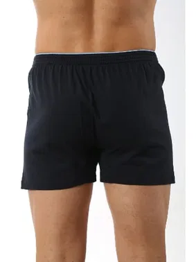 Özkan Erkek Şardonlu Pamuklu Düğmeli Lacivert Penye Boxer Özkan 0041 - Alternatif Görünüm