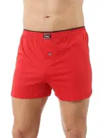 Erkek Şardonlu Pamuklu Kırmızı Düğmeli Penye Boxer Özkan 0041 Kırmızı