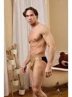 Erkek Sarı Deri Slip  Darkzone DZN6928 farklı açı