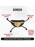 Erkek Sarı Deri Slip  Darkzone DZN6928 görsel 8