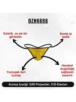 Erkek Sarı Deri String  Darkzone DZN6698 görsel 9