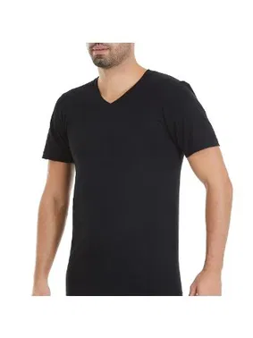 Yıldız Çamaşır Erkek Siyah 6'lı Paket V-Yaka Kısa Kollu Fanila Atlet Yıldız Çamaşır 53