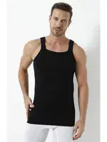 Erkek Siyah Geniş Biyeli Atlet 3'lü Paket Arma Yıldız 1135 - 3 ADET Siyah detay görünüm