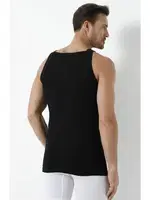 Erkek Siyah Geniş Biyeli Atlet Arma Yıldız 1135 Siyah detay görünüm