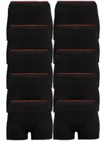 Erkek Siyah Likralı Boxer 10lu Paket Arma Yıldız 1144 - 10 ADET Siyah farklı açı