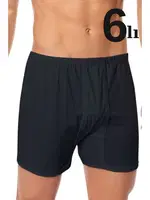 Erkek Siyah Paçalı Erkek Penye Boxer 6'lı Paket Arma Yıldız 1005 - 6 ADET Siyah