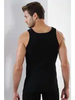 Erkek Siyah Premium Atlet Arma Yıldız 1001 Siyah detay görünüm