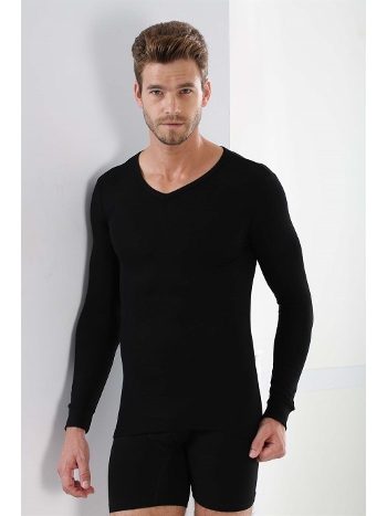 Erkek Siyah Ribana Uzun Kol V Yaka Badi Arma Yıldız 1127