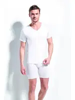 Erkek Süprem V Yaka Atlet Kolcu 1130 Beyaz
