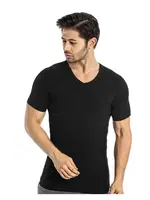 Erkek Süprem V Yaka Atlet Kolcu 1130 Siyah görsel 6