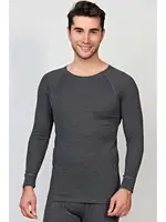 Erkek Termal Geniş Yaka Reglan Uzun Kol İçlik T-Shirt Goldenbay 8565 Gri