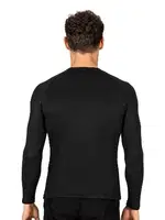 Erkek Termal Viskon Uzun Kollu Simit Yaka Body Fanila Özkan 11317 Siyah görsel 7
