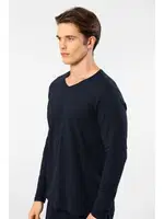 Lacivert Modal Uzun Kollu Erkek Pijama Takımı Cacharel 2237 görsel 4