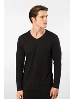 Modal Siyah Uzun Kollu Erkek Pijama Takımı Cacharel 2237 Siyah görsel 4