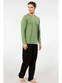 Cacharel Modal Uzun Kollu Erkek Pijama Takımı Cacharel 2237