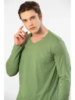 Modal Uzun Kollu Erkek Pijama Takımı Cacharel 2237 Yeşil farklı açı