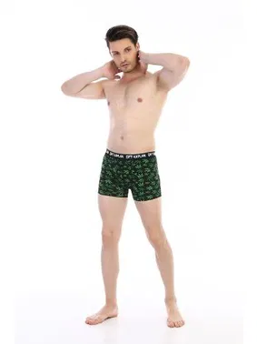 Çift Kaplan Erkek Yeşil Yaprak Desenli Dijital Boxer Çift Kaplan 796 - Alternatif Görünüm