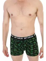 Erkek Yeşil Yaprak Desenli Dijital Boxer Çift Kaplan 796 Görsel