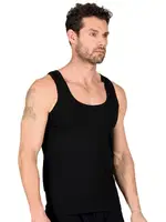 Erkek %100 Pamuklu Süprem Esnek Rahat Kalın Askılı Örme Atlet Özkan 11407 Siyah farklı açı