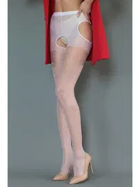 Daymod Fantazi Taşlı Bayan Külotlu Çarap Beyaz Daymod D1121198