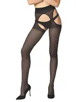 Fantazi Taşlı Bayan Külotlu Çarap Siyah Daymod D1121198 Siyah