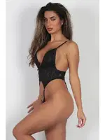 Fantezi Ayarlanabilir Askılı Simli Babydoll Miorre 001-022348 Siyah görsel 5