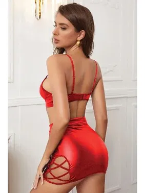 Phevos Fantezi Deri Etek Büstiyer Takım Phevos 011-008047 - Alternatif Görünüm