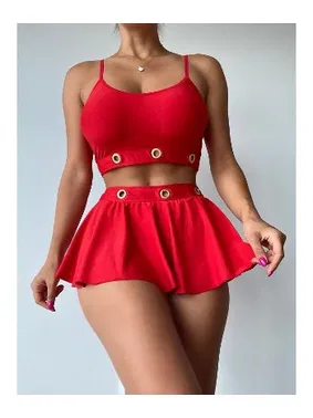 NightLight Fantezi Etekli Kırmızı Elbise Takım Nightlight 3426