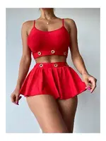 Fantezi Etekli Kırmızı Elbise Takım Nightlight 3426 Görsel