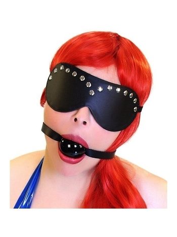 Fantezi Göz Bandı Ağız Topu Harness Set missisX 6045