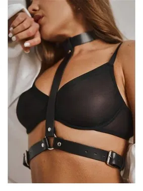 missisX Fantezi Harness Erotik Bustiyer Siyah missisX 8010 - Alternatif Görünüm