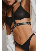 Fantezi Harness Erotik Bustiyer Siyah missisX 8010 Siyah görsel 5