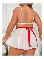 Fantezi Kadın Hemşire Kostümü NightLight 3636 Beyaz görsel 5