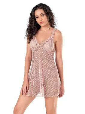 Ahu Lingerie Fantezi Kısa Tül Pudra Gecelik Ahu Primoda 4148 - Alternatif Görünüm