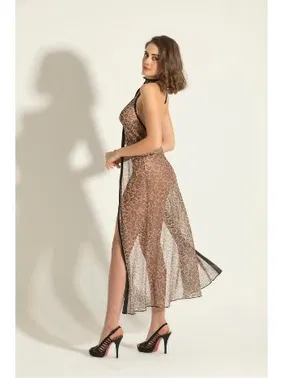 Gallipoli Fantezi Leopar Transparan Elbise ve String Takım Gallipoli MGP6172 - Alternatif Görünüm