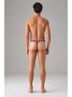 Fantezi Renkli Ejderha Desenli Erkek String Doreanse 1200 Lacivert detay görünüm