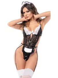 For Dreams Fantezi Siyah Dantelli Hizmetçi Takım For Dreams 8473